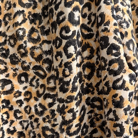 City Silk vintage Leopard Print Women's silk Jacket sz 14 zipper needs repair - Picture 3 of 8